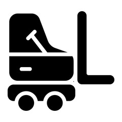 Forklift Solid Icon
