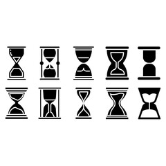 Hourglass icon vector set. Time illustration sign collection. Clock symbol. Hour logo.