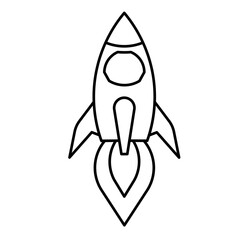 Rocket vector icon design 