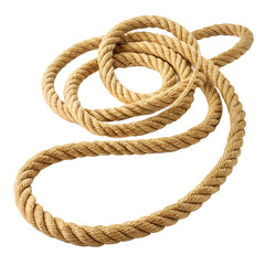 Tangled rope isolated on white transparent background Png 