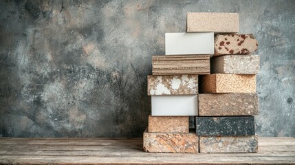 Stacked building materials