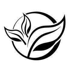 Minimal Eco Leaf Logo Design with Organic Style for Sustainable and Environmental Branding Vector Illustration