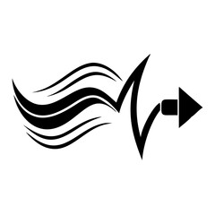 Dynamic Health and Fitness Logo Design with Gradient Arrow Wave Symbol for Personal Trainer or Wellness App Branding on Transparent Background