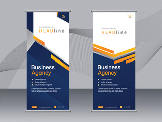 Business banner roll up set, standee banner template. modern banner.