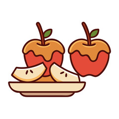  Fresh Apple Slices with Caramel Delight