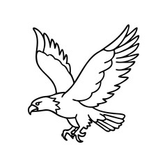 eagle flying icon, eagle flying line art - simple line art of eagle flying, perfect for eagle flying logos and icons
