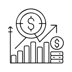 economic equity icon, economic equity line art - simple line art of economic equity, perfect for economic equity logos and icons