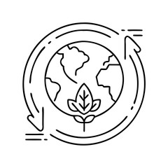 environmental policy icon, environmental policy line art - simple line art of environmental policy, perfect for environmental policy logos and icons