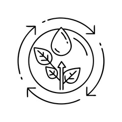 environmental sustainability icon, environmental sustainability line art - simple line art of environmental sustainability, perfect for environmental sustainability logos and icons