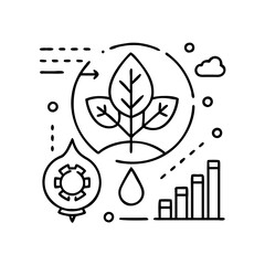 environmental sustainability icon, environmental sustainability line art - simple line art of environmental sustainability, perfect for environmental sustainability logos and icons