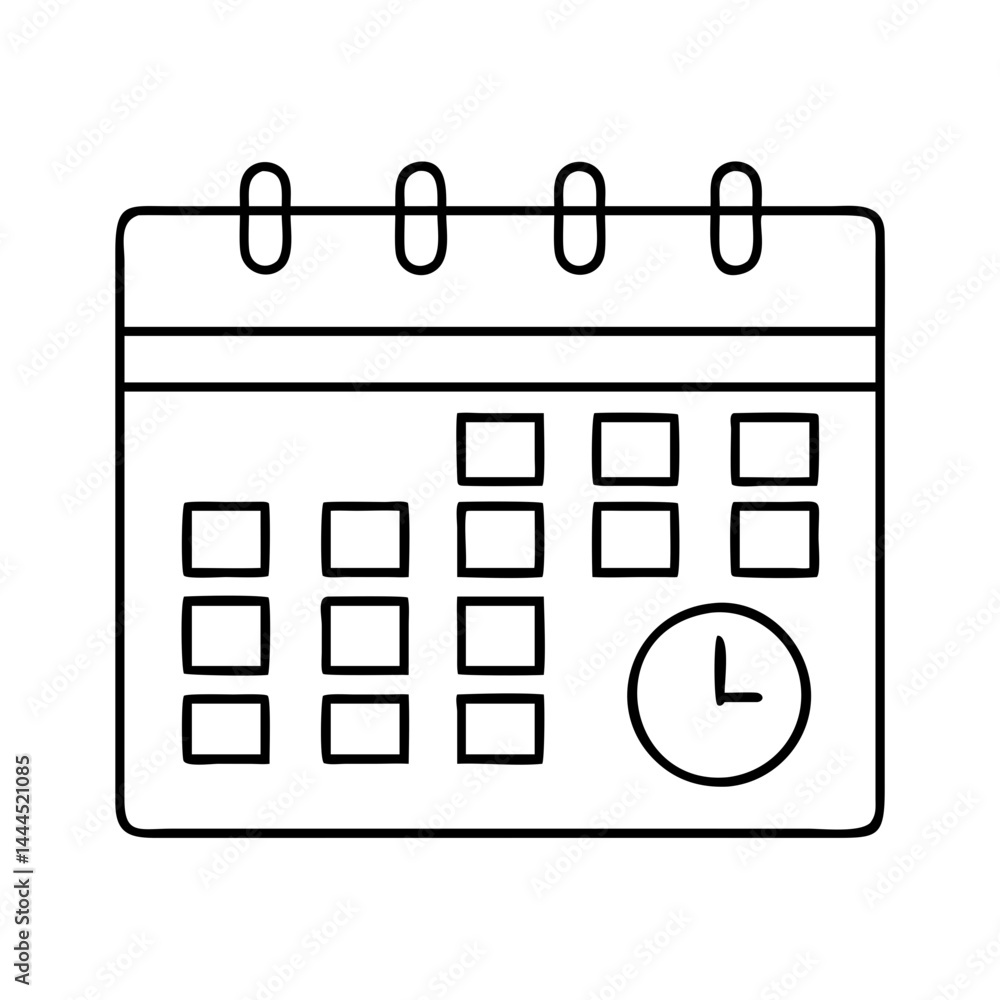 Aufkleber event schedule icon, event schedule line art - simple line art of event schedule, perfect for event 