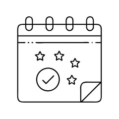 event schedule icon, event schedule line art - simple line art of event schedule, perfect for event schedule logos and icons