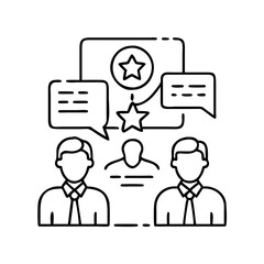 expert opinion icon, expert opinion line art - simple line art of expert opinion, perfect for expert opinion logos and icons
