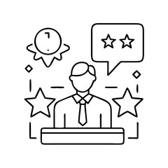 expert opinion icon, expert opinion line art - simple line art of expert opinion, perfect for expert opinion logos and icons