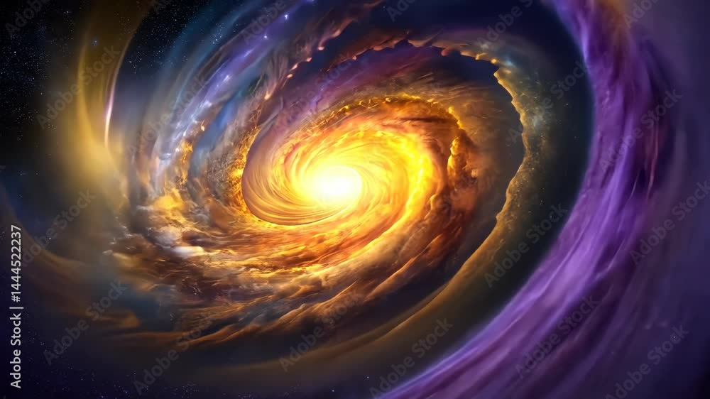 Wall mural journey into the cosmic whirlpool a galactic dance of light and color