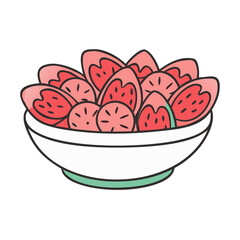  Delicious Fresh Sliced Strawberries