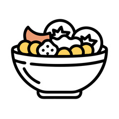  Colorful Fresh Fruit Salad in a Bowl