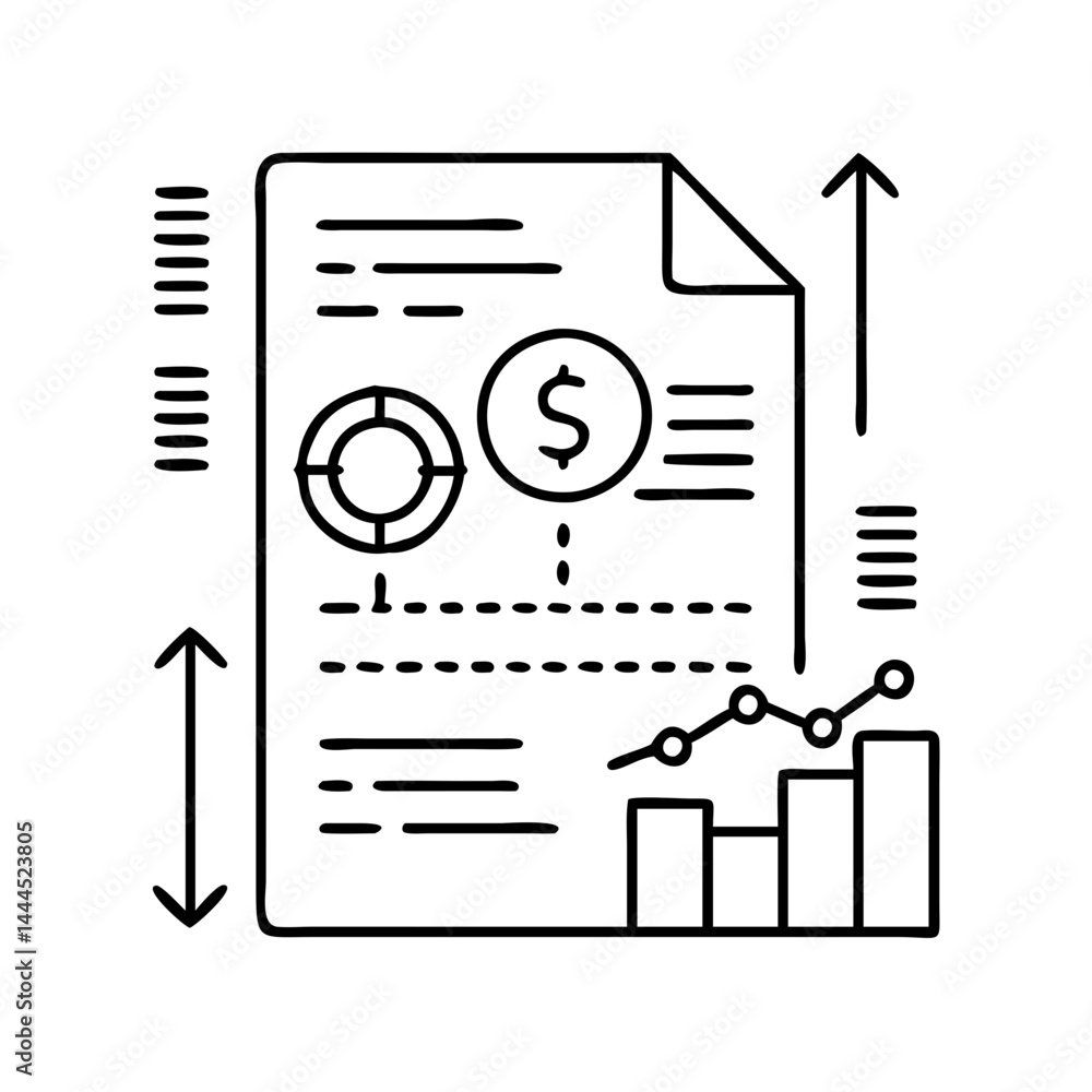 Poster futures contract icon, futures contract line art - simple line art of futures contract, perfect for 