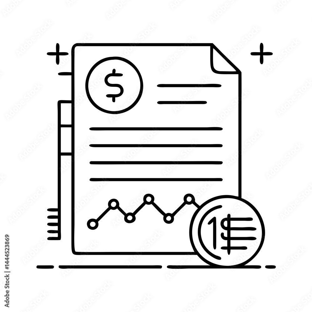 Aufkleber futures contract icon, futures contract line art - simple line art of futures contract, perfect for 
