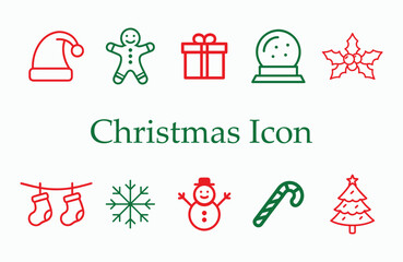 Christmas holiday Icon set