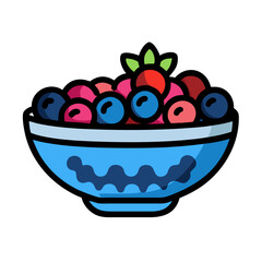  Delicious Mixed Berries in a Bowl