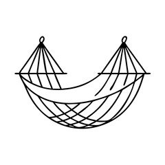 hammock icon, hammock line art - simple line art of hammock, perfect for hammock logos and icons