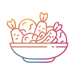 Roasted Root Vegetables in a Bowl