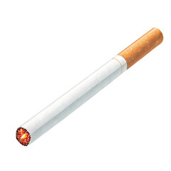 Smoking Cigarette Image Risks and Health Effects isolated on transparent background