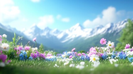 Fototapeta premium Mountain Meadow Bloom