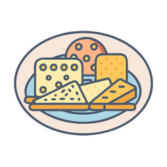  Elegant Cheese Platter with Crackers