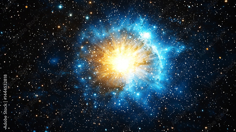 Poster singular star illuminating the twilight sky with a gentle glow creating a serene and tranquil cosmic