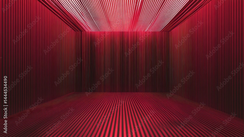 Poster red abstract background with lines
