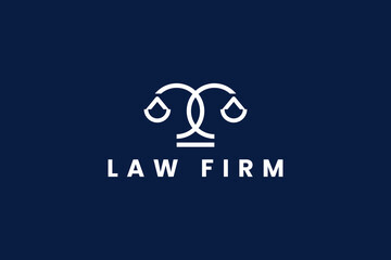 Law firm logo vector icon illustration