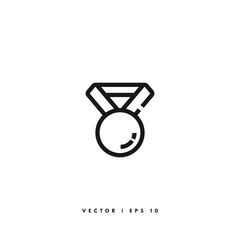 Medal Icon. Editable Stroke