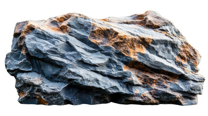 Grey rough textured rock, cut out transparent