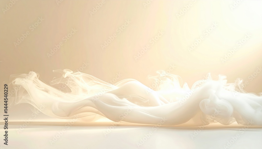 Aufkleber dynamic ethereal flow abstract space digital art light and shadow aerial perspective visual serenity