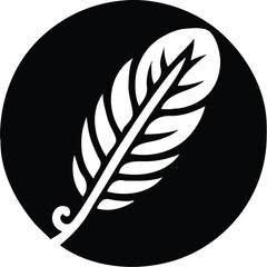feather icon vector logo illustration