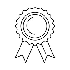 award ribbon icon, award ribbon line art - simple line art of award ribbon, perfect for award ribbon logos and icons