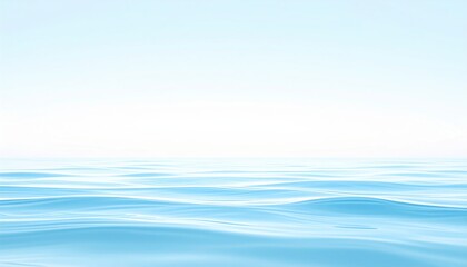 Naklejka premium Calm water movement ocean surface digital art tranquil environment wide angle serenity and peacefulness