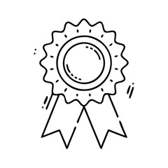 award ribbon icon, award ribbon line art - simple line art of award ribbon, perfect for award ribbon logos and icons