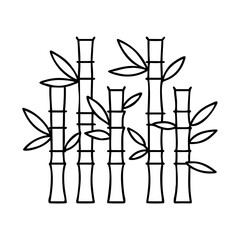 bamboo forest icon, bamboo forest line art - simple line art of bamboo forest, perfect for bamboo forest logos and icons