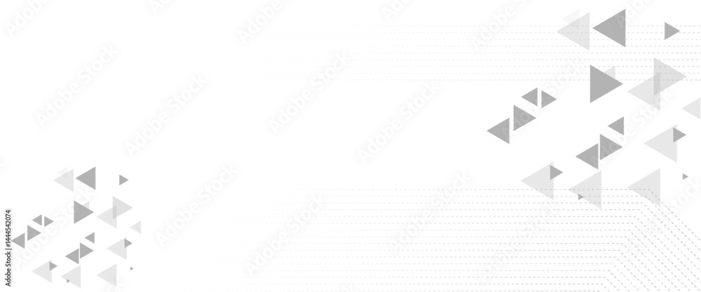 Fototapete Abstract triangular geometric pattern. Black and white triangle background.