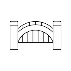 bridge icon, bridge line art - simple line art of bridge, perfect for bridge logos and icons