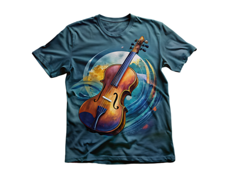 Cosmic Violin T-Shirt Design