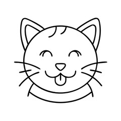 cat icon, cat line art - simple line art of cat, perfect for cat logos and icons