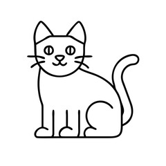 cat icon, cat line art - simple line art of cat, perfect for cat logos and icons