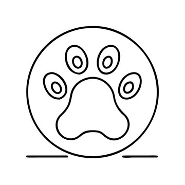 recommend clip art: cat paw print icon, cat paw print line art - simple line art of cat paw print, perfect for cat paw print logos and icons