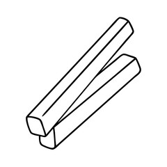 charcoal stick icon, charcoal stick line art - simple line art of charcoal stick, perfect for charcoal stick logos and icons