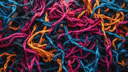 A labyrinth of tangled threads illustrating the confusion of dissociative identity disorder 