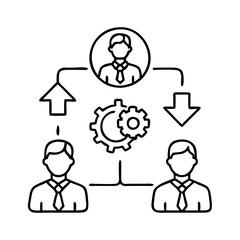 collaboration icon, collaboration line art - simple line art of collaboration, perfect for collaboration logos and icons